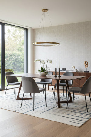 Modern European furniture - Solid Walnut Rectangular Dining Table - www.oroa.com