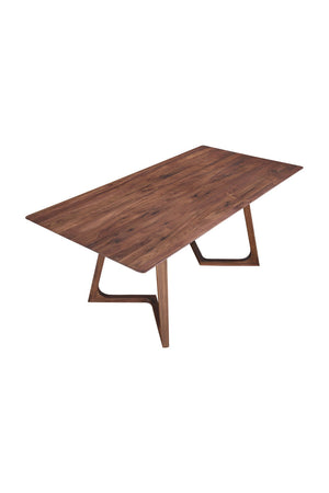 Modern European furniture - Solid Walnut Rectangular Dining Table - www.oroa.com