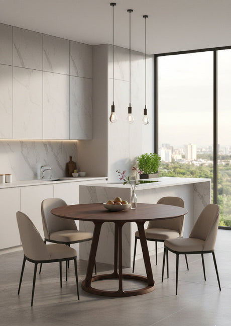   Modern European furniture - Walnut Round Dining Table - www.oroa.com | Oroa.com