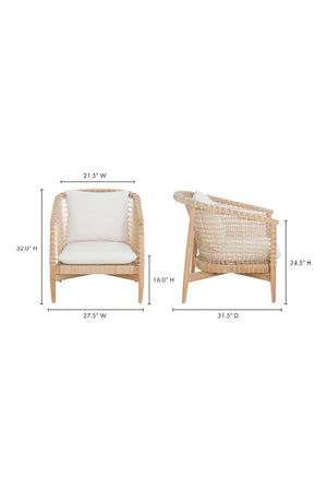   Modern European furniture - White Weave Outdoor Lounge Chair - www.oroa.com | Oroa.com