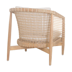   Modern European furniture - White Weave Outdoor Lounge Chair - www.oroa.com | Oroa.com