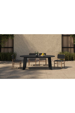 Modern European furniture - Black Woven Outdoor Dining Chair - www.oroa.com