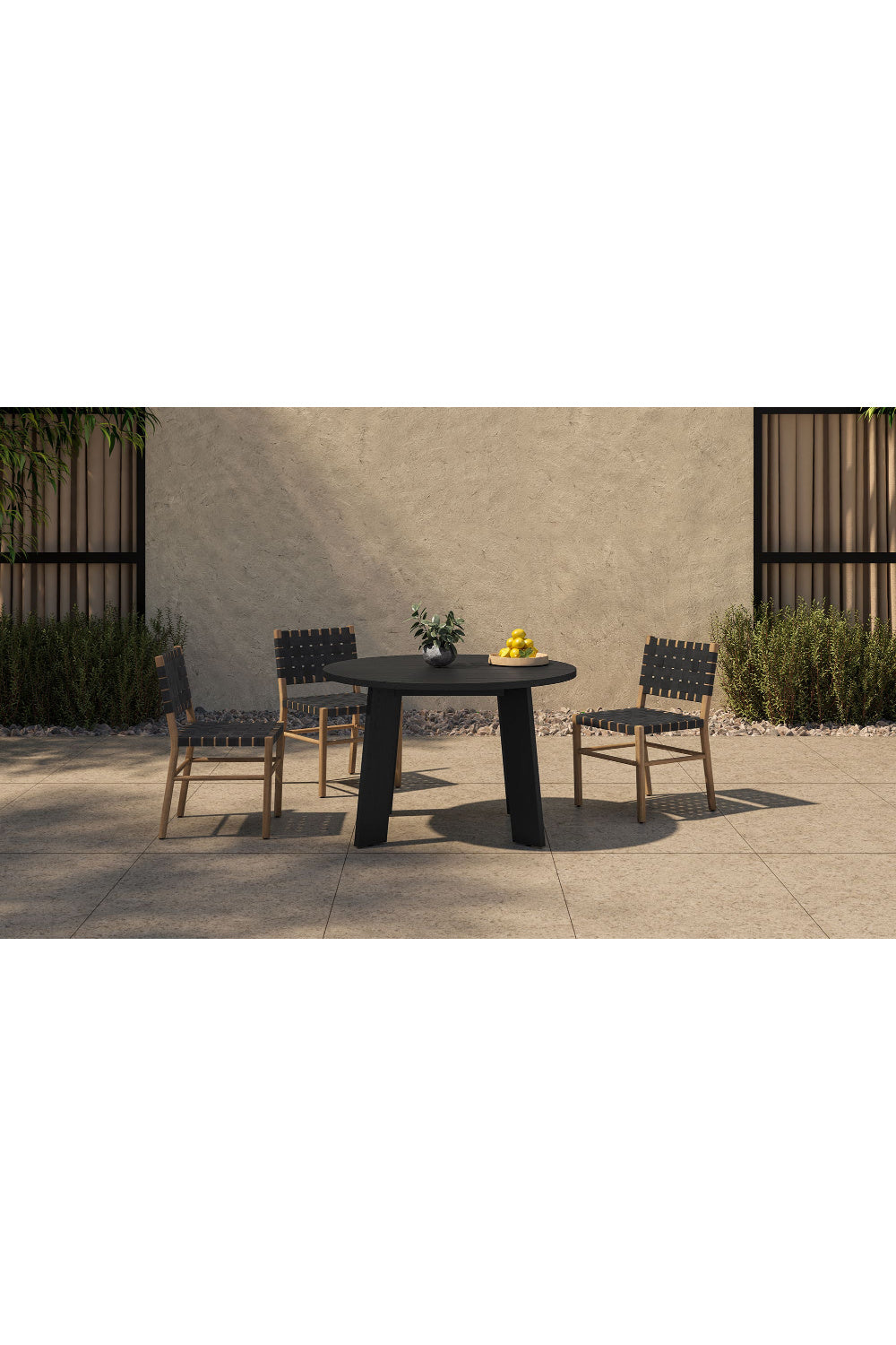 Modern European furniture - Black Woven Outdoor Dining Chair - www.oroa.com