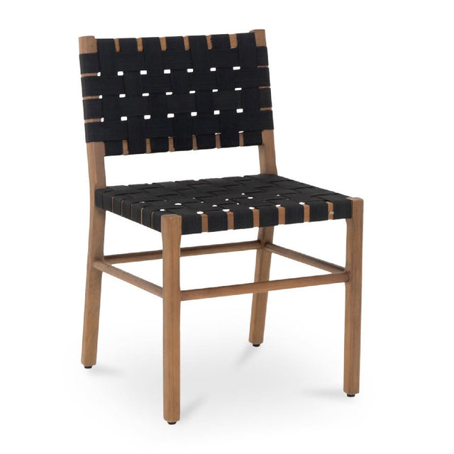 Modern European furniture - Black Woven Outdoor Dining Chair - www.oroa.com