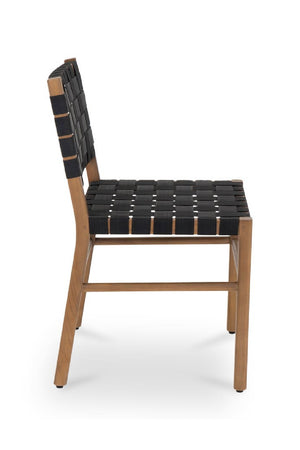 Modern European furniture - Black Woven Outdoor Dining Chair - www.oroa.com