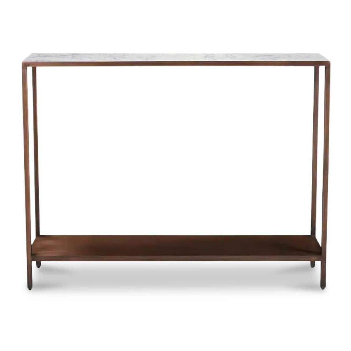 Modern European furniture - Copper Framed Marble Console Table - www.oroa.com