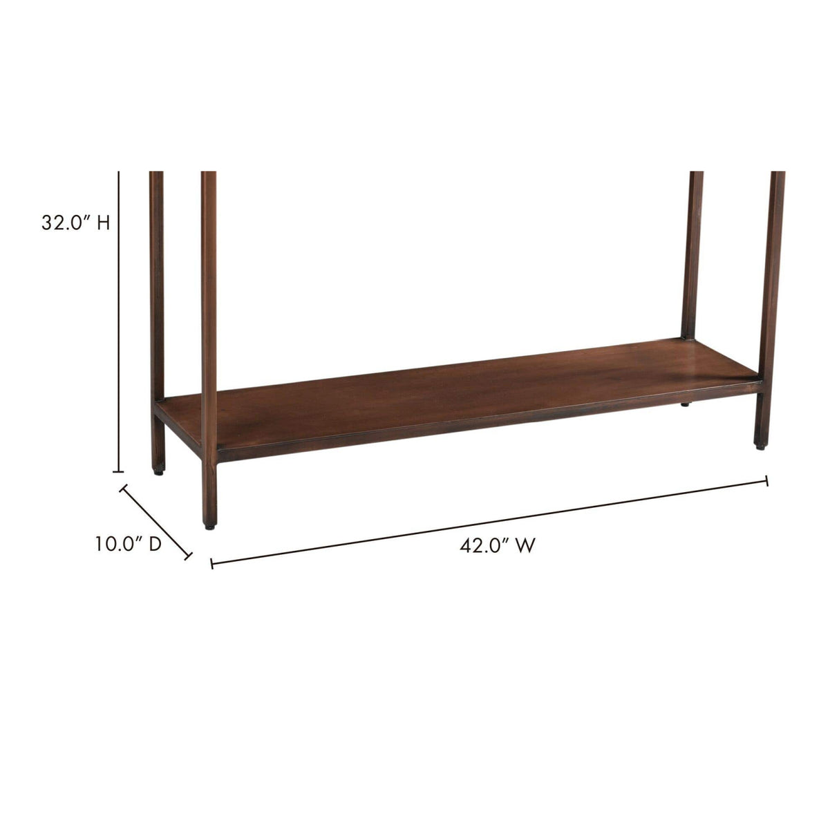 Modern European furniture - Copper Framed Marble Console Table - www.oroa.com