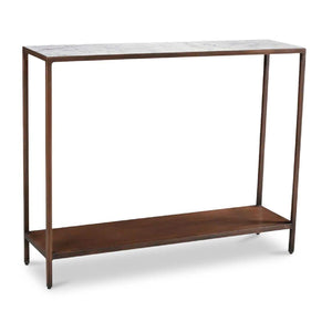 Modern European furniture - Copper Framed Marble Console Table - www.oroa.com