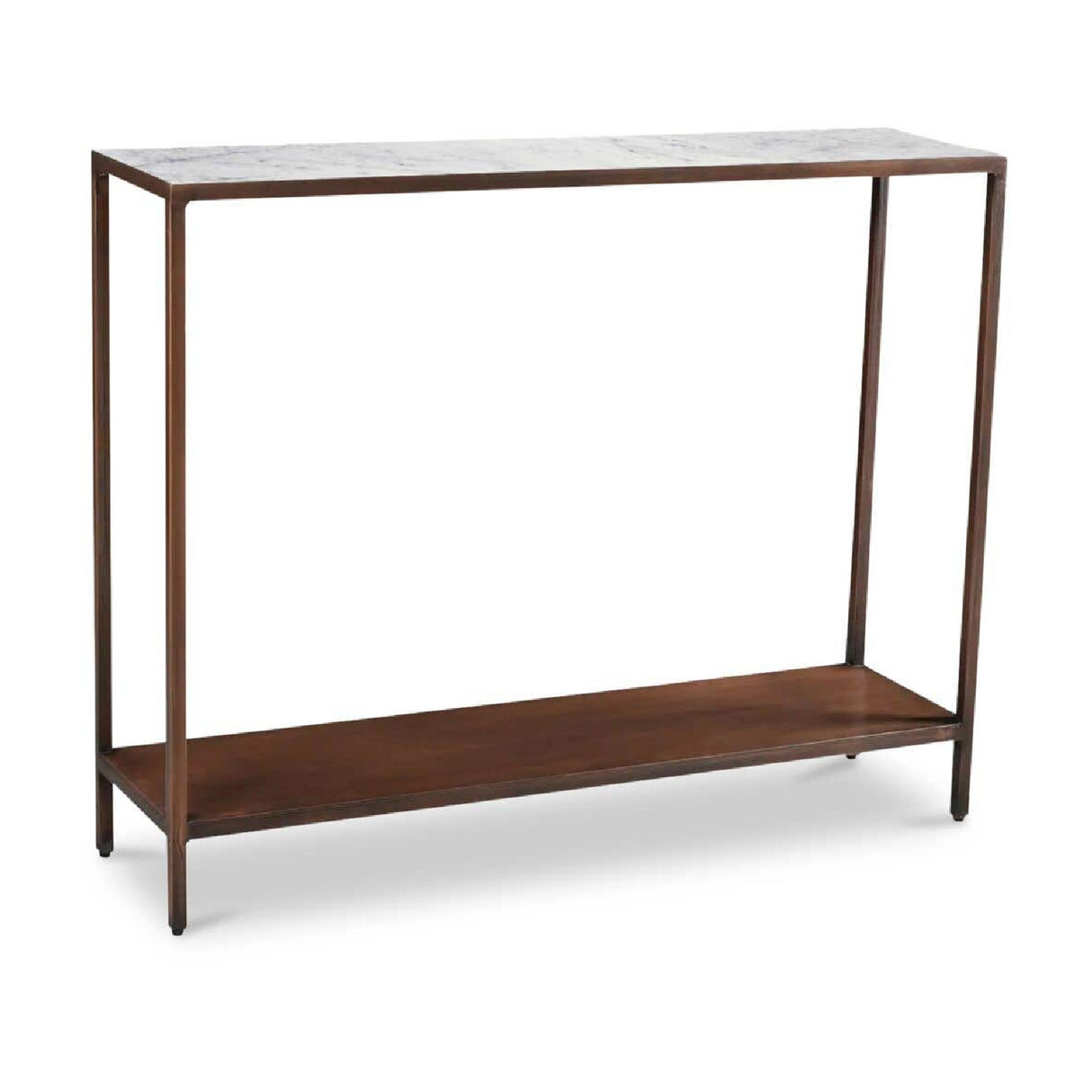 Modern European furniture - Copper Framed Marble Console Table - www.oroa.com