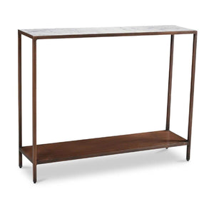 Modern European furniture - Copper Framed Marble Console Table - www.oroa.com