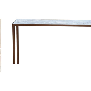 Modern European furniture - Copper Framed Marble Console Table - www.oroa.com