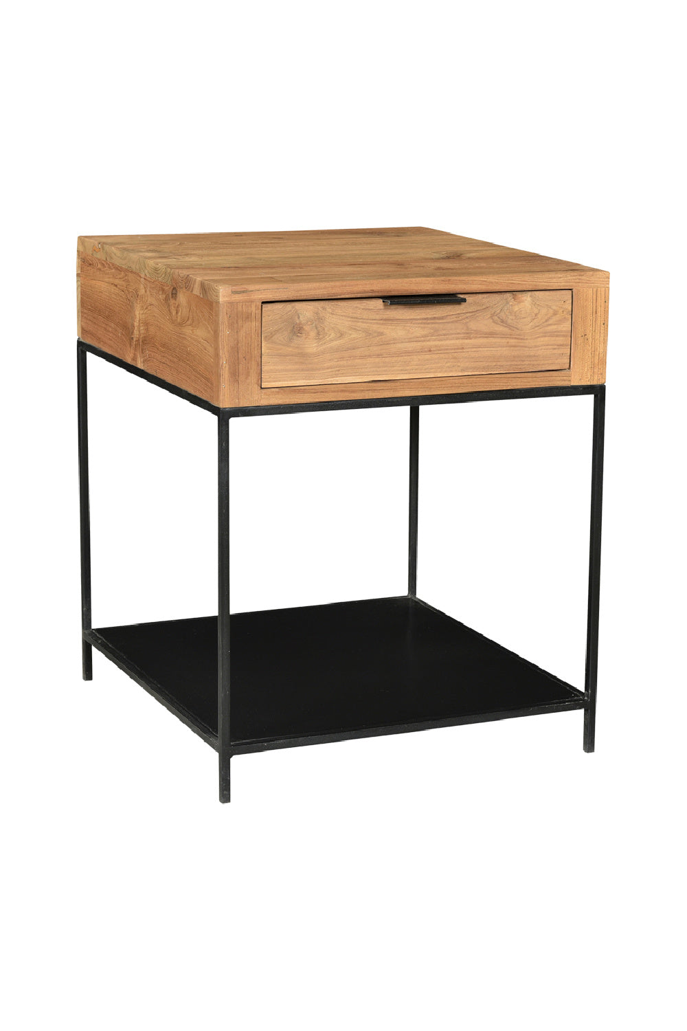 Modern European furniture - Teak & Iron Side Table - www.oroa.com