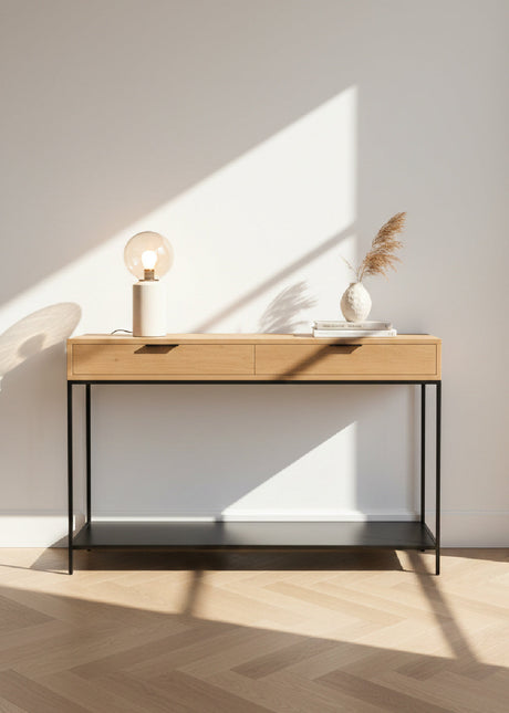 Modern European furniture - Solid Teak Wood Console Table - www.oroa.com