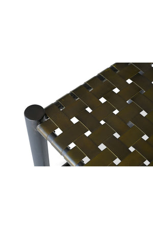 Modern European furniture - Green Woven Leather Stool - www.oroa.com
