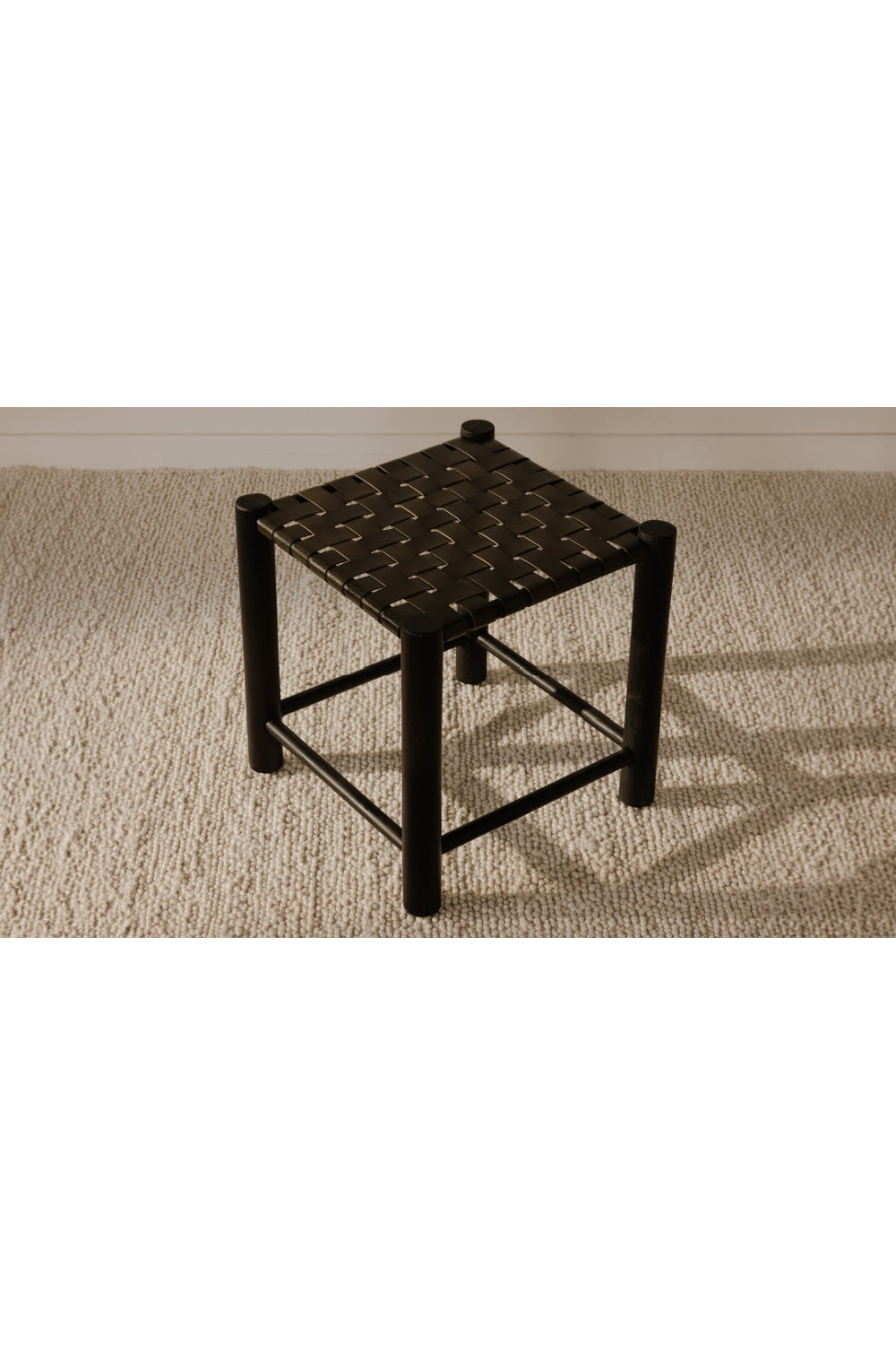 Modern European furniture - Green Woven Leather Stool - www.oroa.com