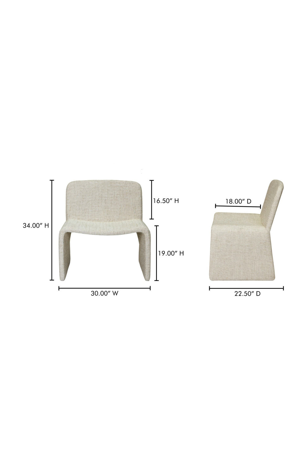 Modern European furniture - Beige Monolithic Accent Chair - www.oroa.com