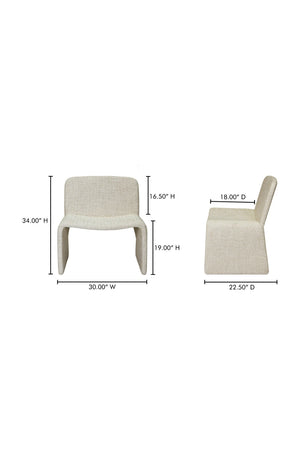 Modern European furniture - Beige Monolithic Accent Chair - www.oroa.com