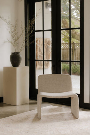 Modern European furniture - Beige Monolithic Accent Chair - www.oroa.com