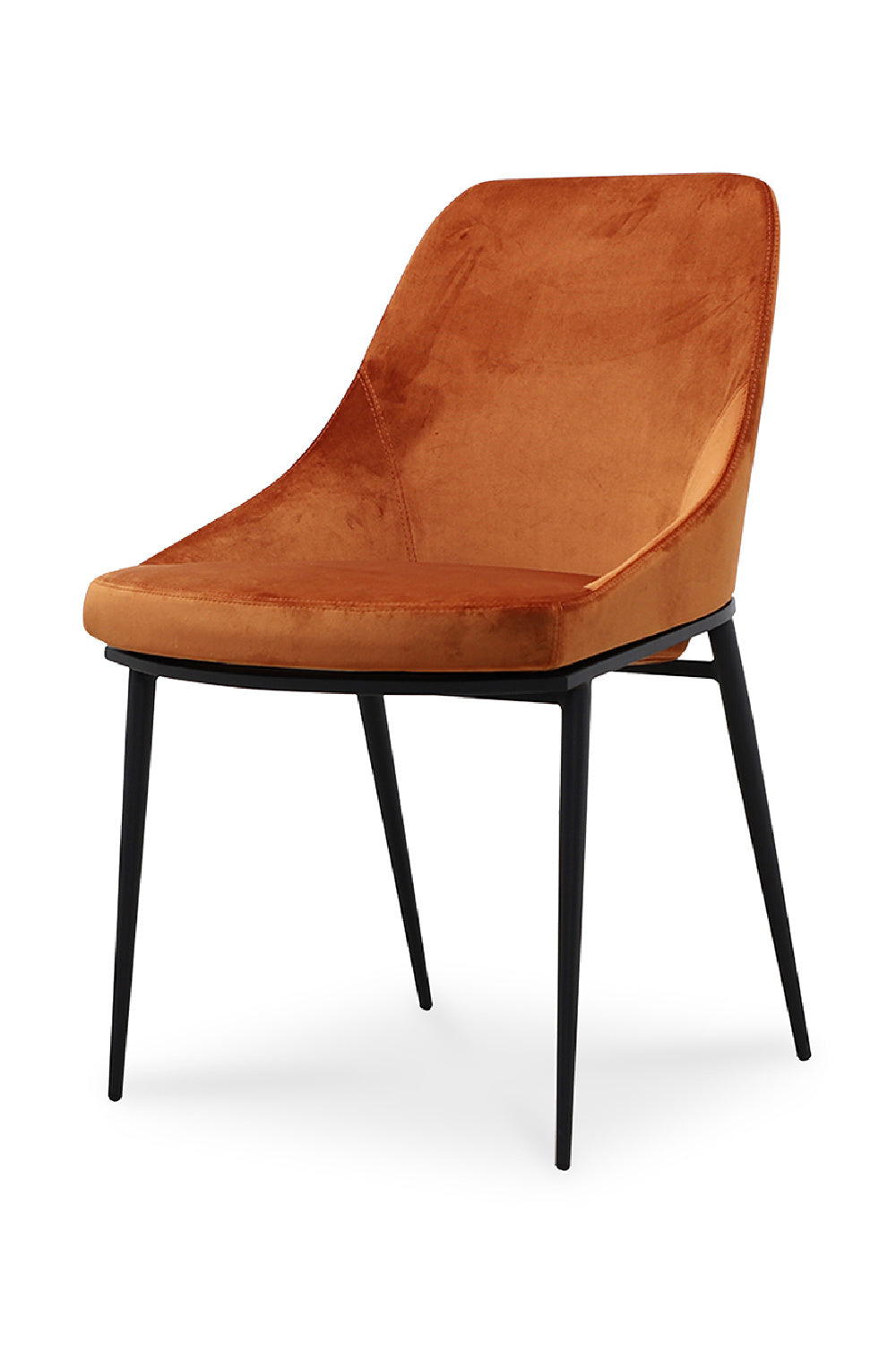 Modern European furniture - Orange Velvet Dining Chairs (2) - www.oroa.com