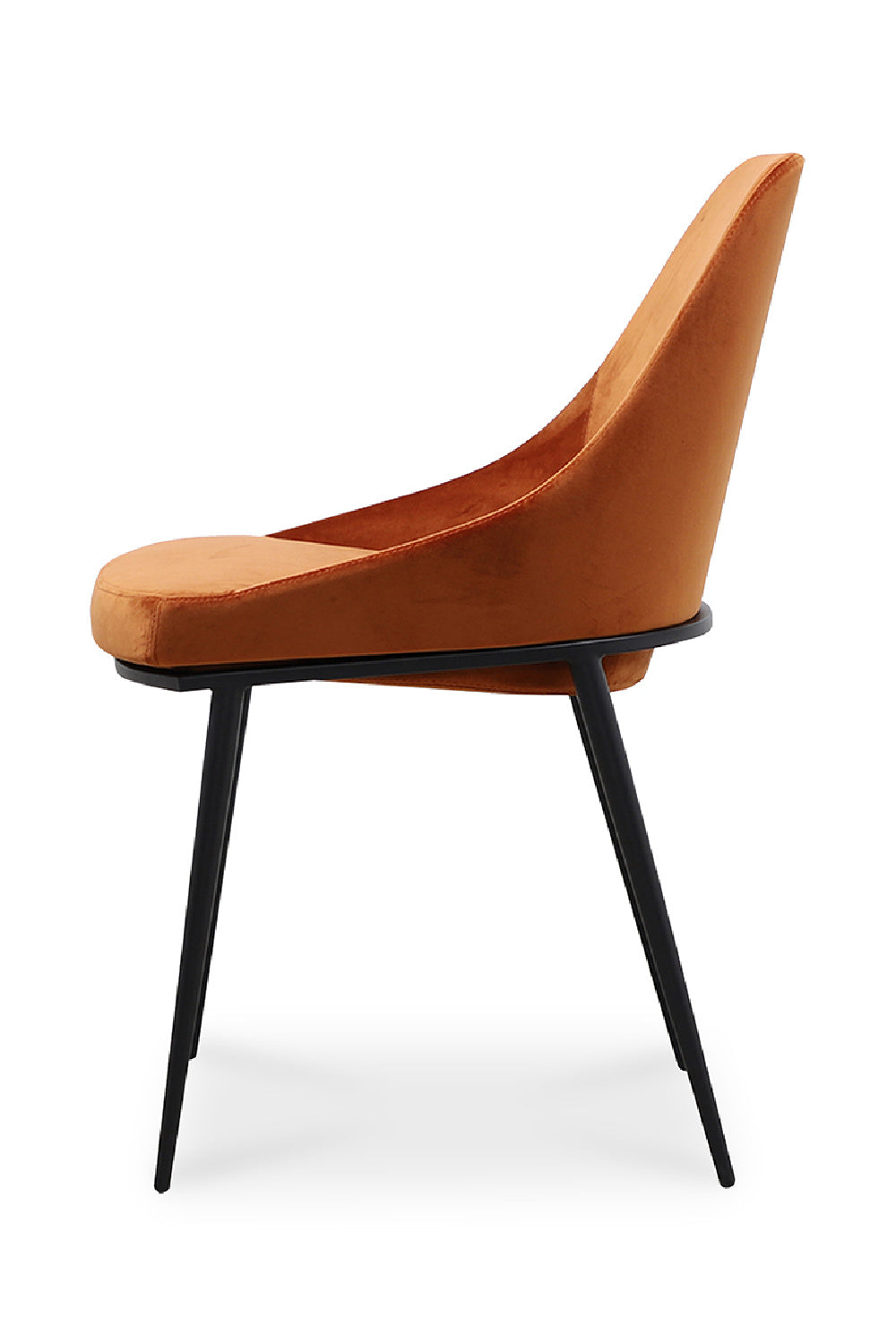 Modern European furniture - Orange Velvet Dining Chairs (2) - www.oroa.com