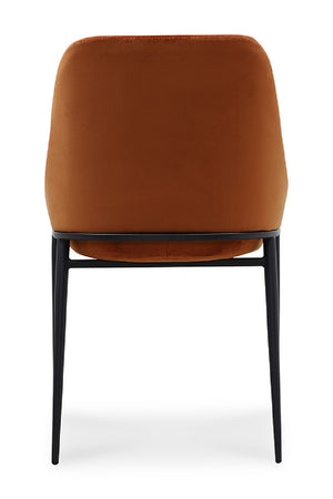 Modern European furniture - Orange Velvet Dining Chairs (2) - www.oroa.com