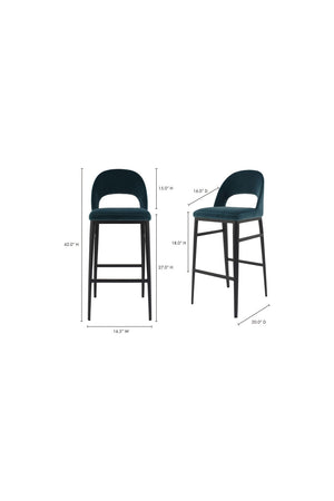 Modern European furniture - Open Back Fabric Bar Stool - www.oroa.com