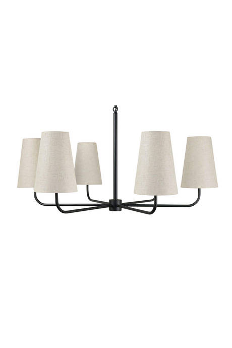 Linen Shade 6-Light Chandelier | Novi Living Mathis | Oroa.com