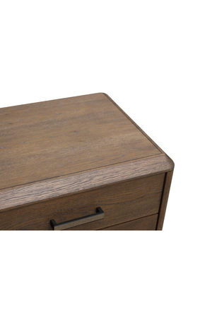   Modern European furniture - Brown Oak 3-Drawer Nightstand - www.oroa.com | Oroa.com