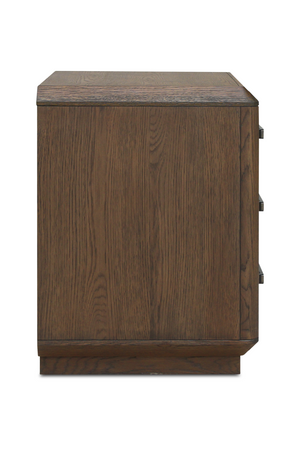   Modern European furniture - Brown Oak 3-Drawer Nightstand - www.oroa.com | Oroa.com