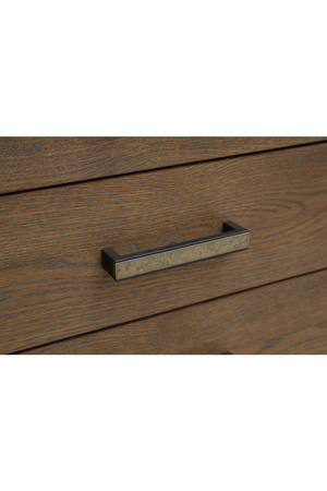   Modern European furniture - Brown Oak 3-Drawer Nightstand - www.oroa.com | Oroa.com