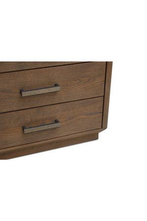   Modern European furniture - Brown Oak 3-Drawer Nightstand - www.oroa.com | Oroa.com