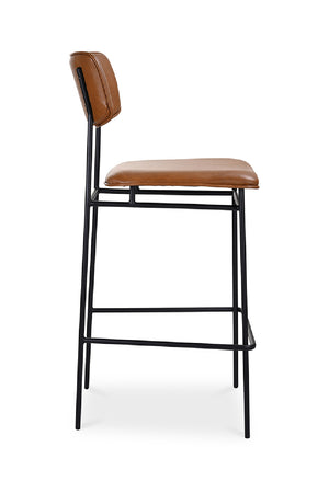 Modern European furniture - Brown Leather Bar Stool - www.oroa.com