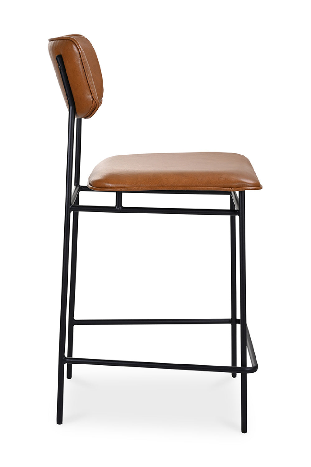 Modern European furniture - Brown Leather Counter Stool - www.oroa.com
