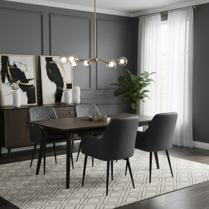 Modern European furniture - Tufted Vegan Leather Dining Chairs (2) - www.oroa.com