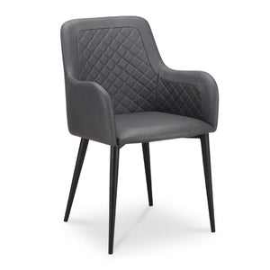 Modern European furniture - Tufted Vegan Leather Dining Chairs (2) - www.oroa.com