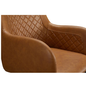 Modern European furniture - Tufted Vegan Leather Dining Chairs (2) - www.oroa.com