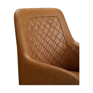 Modern European furniture - Tufted Vegan Leather Dining Chairs (2) - www.oroa.com