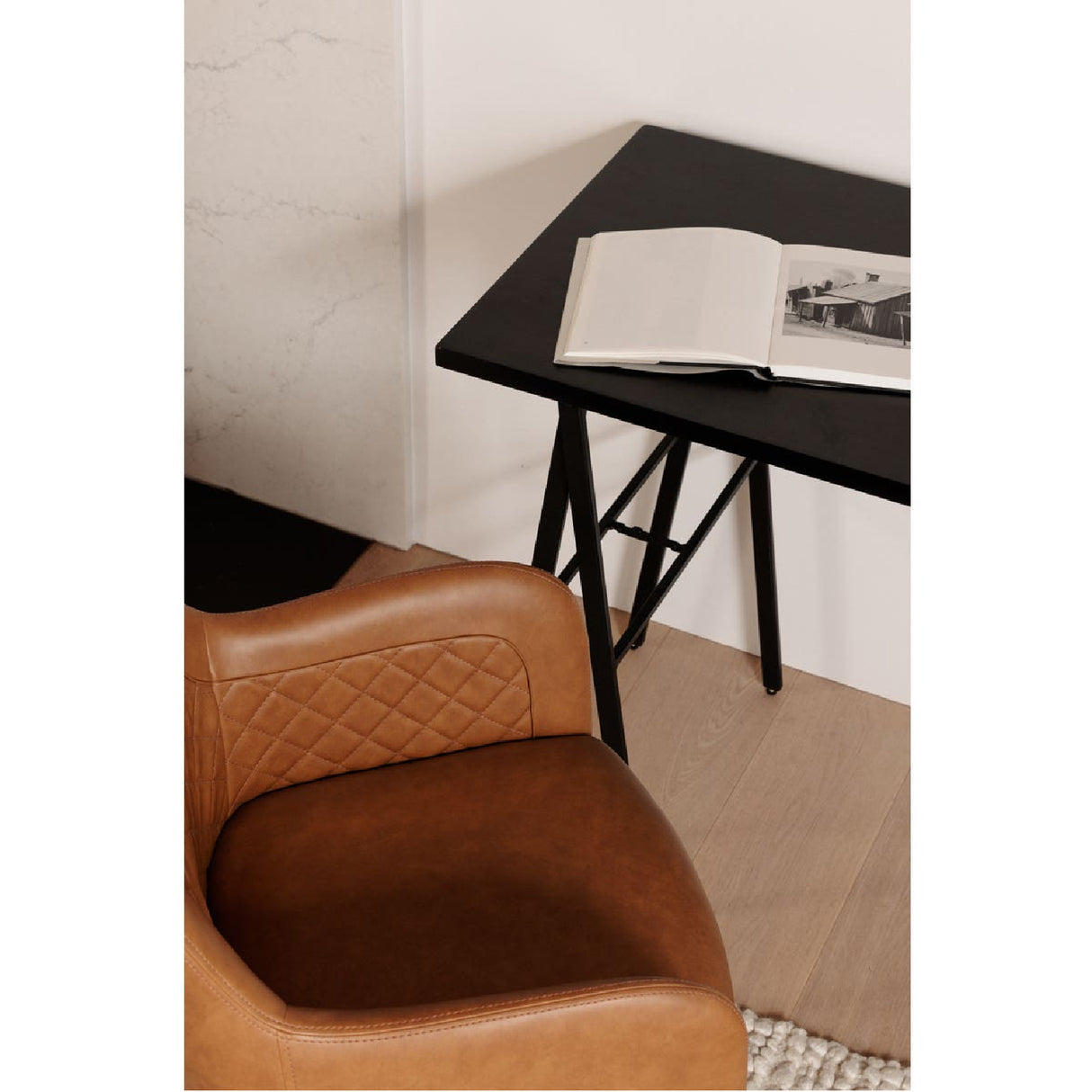 Modern European furniture - Tufted Vegan Leather Dining Chairs (2) - www.oroa.com