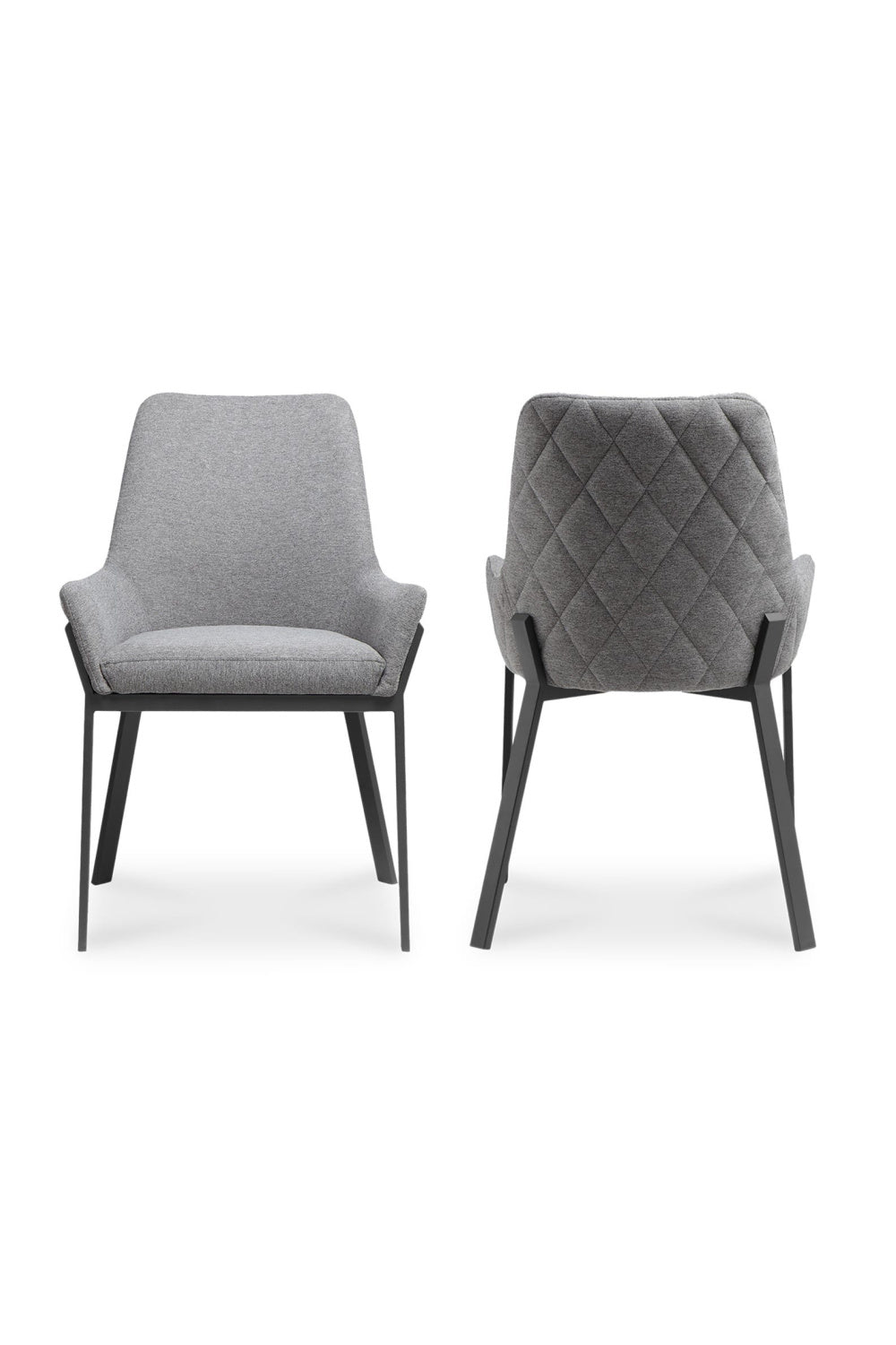 Modern European furniture - Quilted Upholstered Dining Chairs (2) - www.oroa.com
