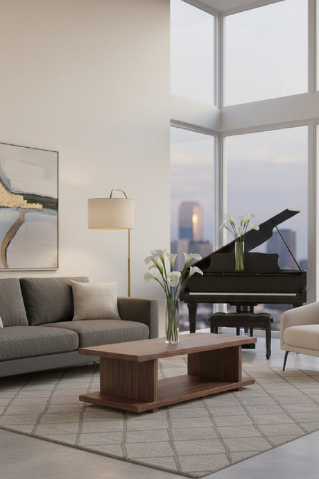   Modern European furniture - Walnut Open-Shelf Coffee Table - www.oroa.com | Oroa.com