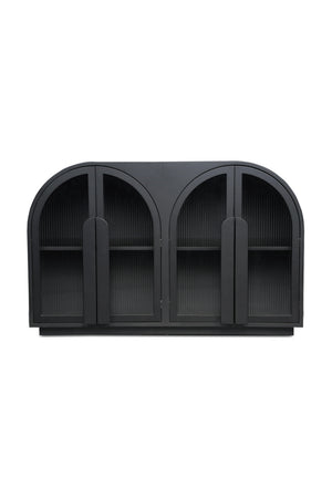   Modern European furniture - Black Arched 4-Door Cabinet - www.oroa.com | Oroa.com