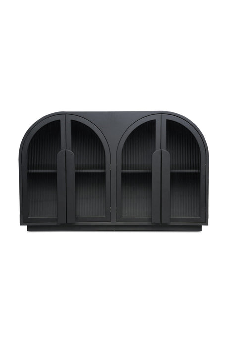   Modern European furniture - Black Arched 4-Door Cabinet - www.oroa.com | Oroa.com