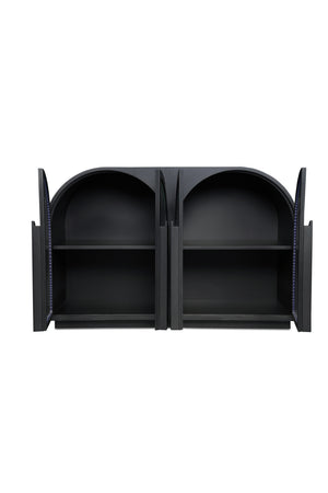   Modern European furniture - Black Arched 4-Door Cabinet - www.oroa.com | Oroa.com