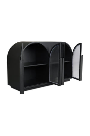   Modern European furniture - Black Arched 4-Door Cabinet - www.oroa.com | Oroa.com