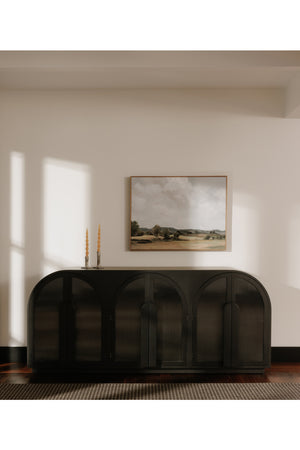   Modern European furniture - Black Arched 6-Door Sideboard - www.oroa.com | Oroa.com
