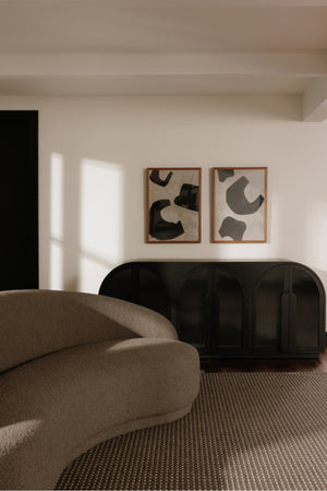   Modern European furniture - Black Arched 6-Door Sideboard - www.oroa.com | Oroa.com