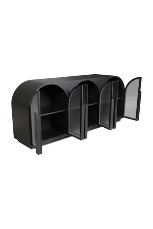   Modern European furniture - Black Arched 6-Door Sideboard - www.oroa.com | Oroa.com
