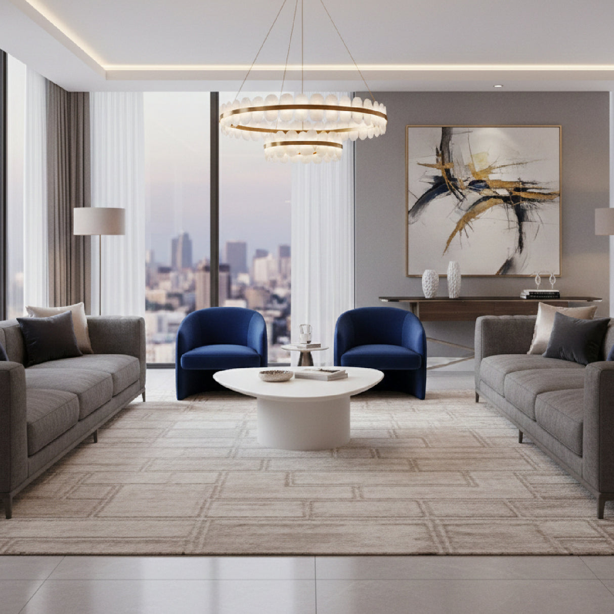 Modern European furniture - Organic-Shaped Lacquered Coffee Table - www.oroa.com