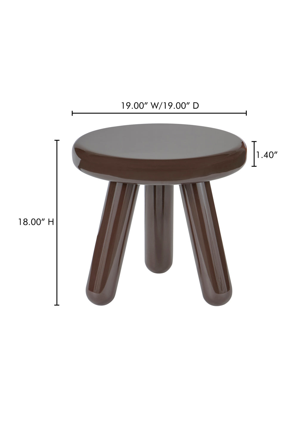 Lacquered Tripod Accent Table | Novi Living Joy | Oroa.com