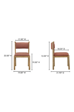   Modern European furniture - Wooden Framed Vintage Dining Chairs (2) - www.oroa.com | Oroa.com